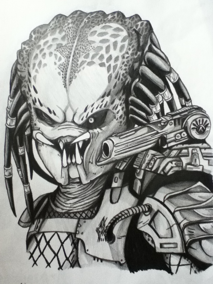 PREDATORS: The Classic Predator Pencil Drawing