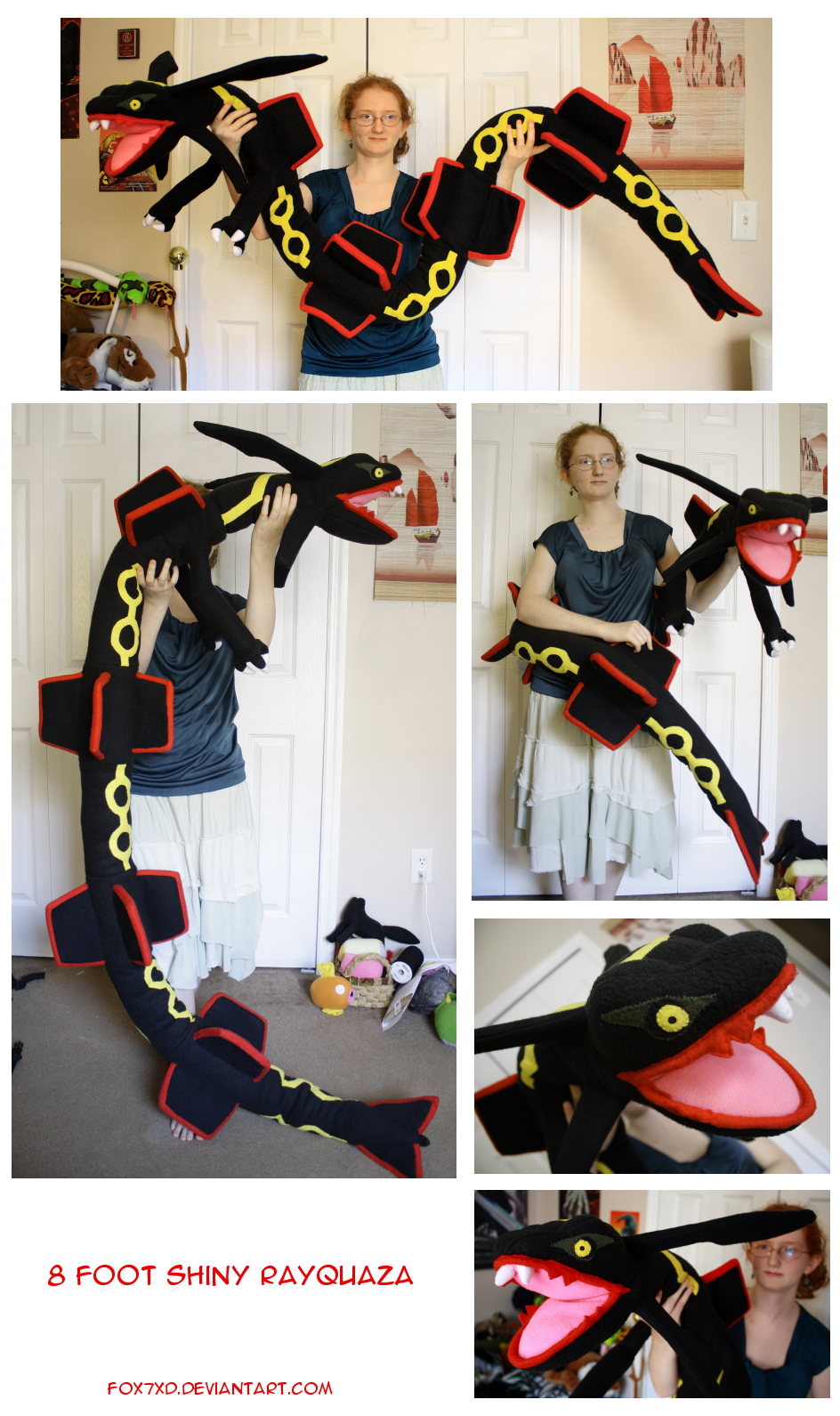 Shiny Rayquaza Plushie by Fox7XD on DeviantArt