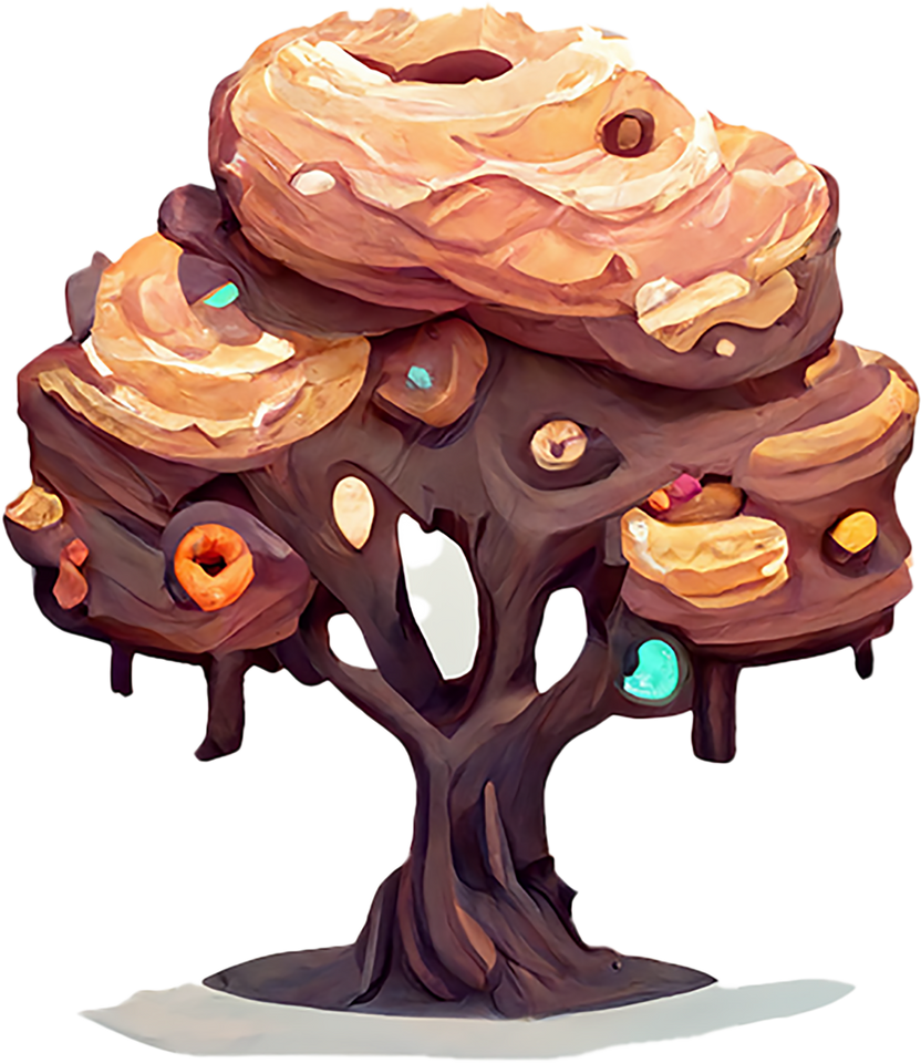 Doable Tree Donut Tree #1 by dozydonut by dozydonut on DeviantArt