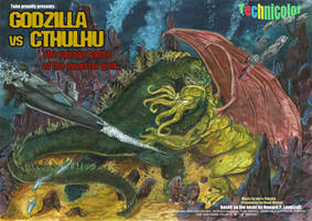 Godzilla Vs Cthulhu movie poster