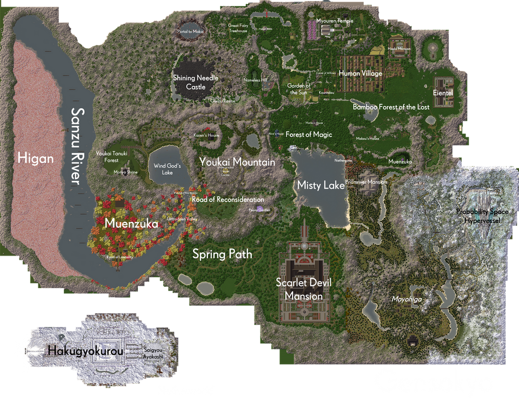Gyoki Type Map Map of Gensokyo by carbuncle2021 on DeviantArt