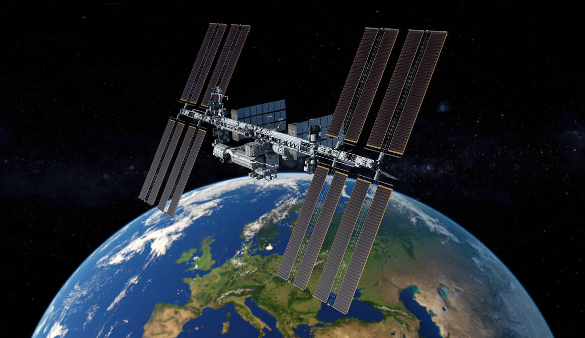 ISS and Earth by SmallCloud on DeviantArt