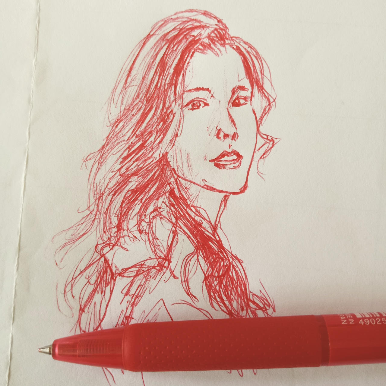 Red pen drawing by onnzila on DeviantArt