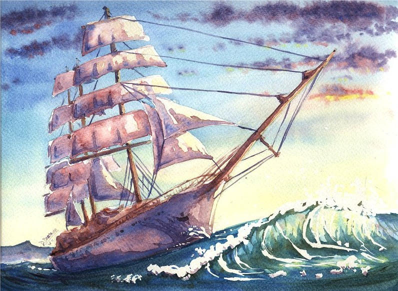 Sailing Ship - commission by doma22 on DeviantArt
