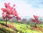 Spring Trees by doma22