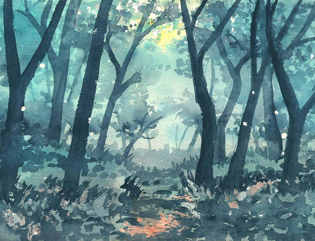 Evening in the woods by doma22
