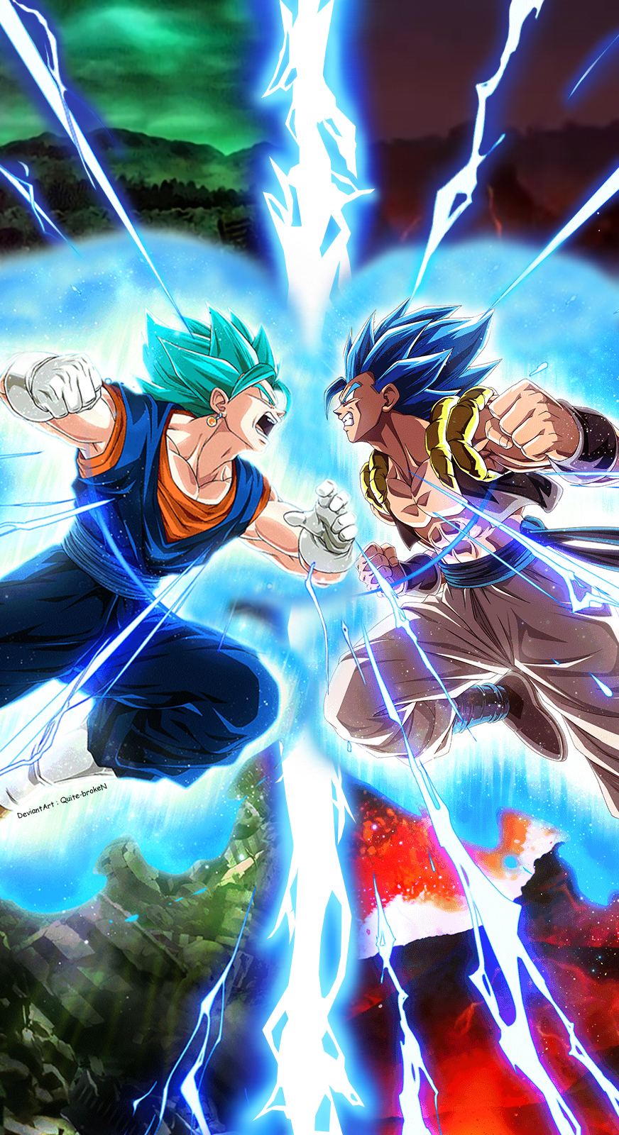 Ssj4 vs SSB again, 1v1, dbx2, gogeta, non cannon vs cannon, HD phone  wallpaper