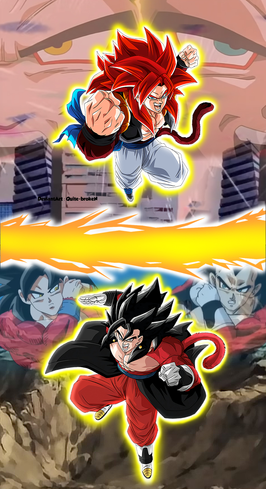 SSJ4 Gogeta WALLPAPER (Dokkan Battle) by clannadan on DeviantArt