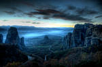 Dusk At Meteora by Piddling