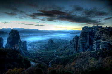 Dusk At Meteora