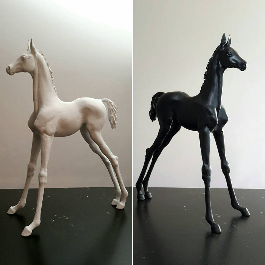 Night and day - wip sculpture by PostmodernEquestrian