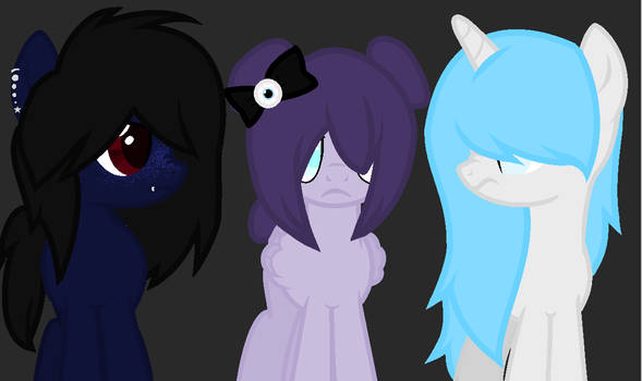 Moon Flare, Lilac (My OC), and Frost