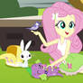 Fluttershy With Her Animal Friends