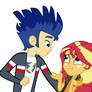 Flash Sentry and Sunset Shimmer