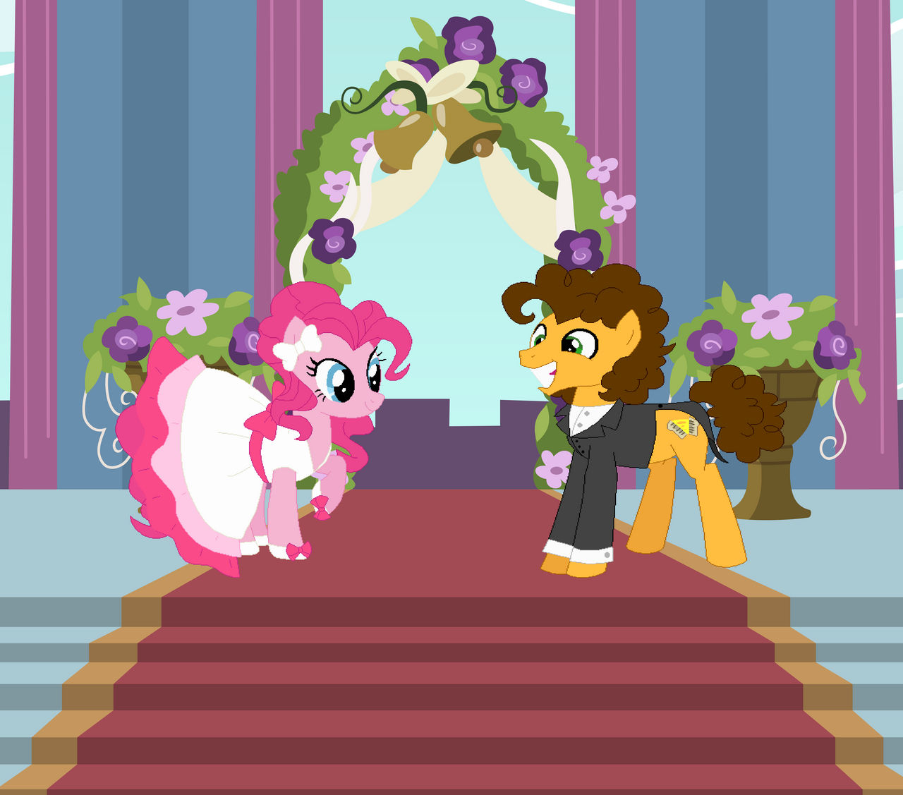 Pinkie Pie and Cheese Sandwich Wedding Day by BrightStar40k on DeviantArt