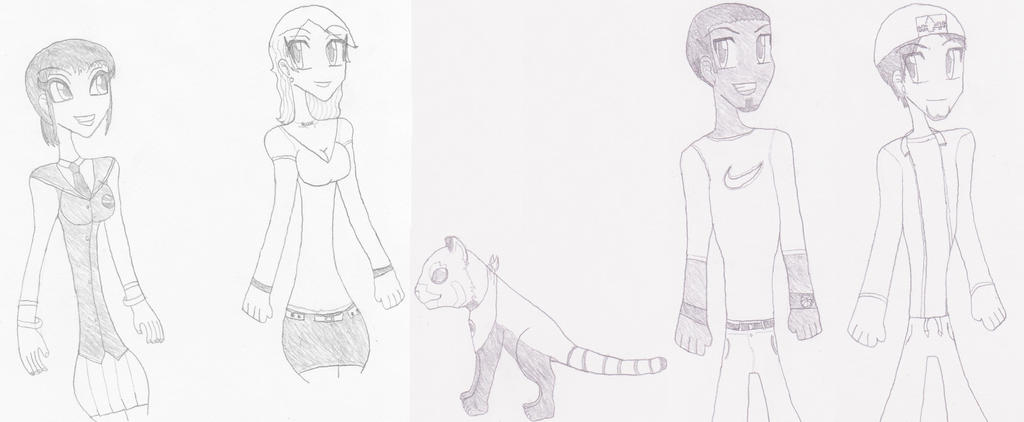 Adventure 5 OCs Aika Brittany Jinpa Devon + Aaron by TMC-Art on DeviantArt