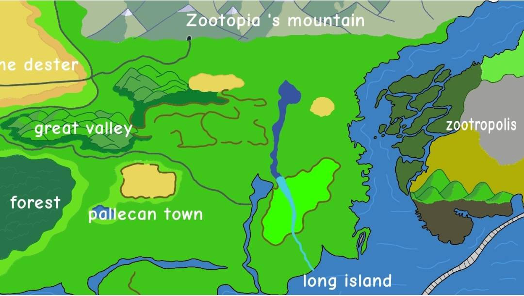 Zootopia Map Disney The map of Zootopia by nikolozninidze on DeviantArt