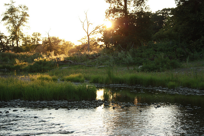 Sunset by the lake