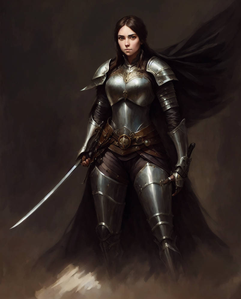 Portrait Of A Female Knight by FilFantAIsies on DeviantArt