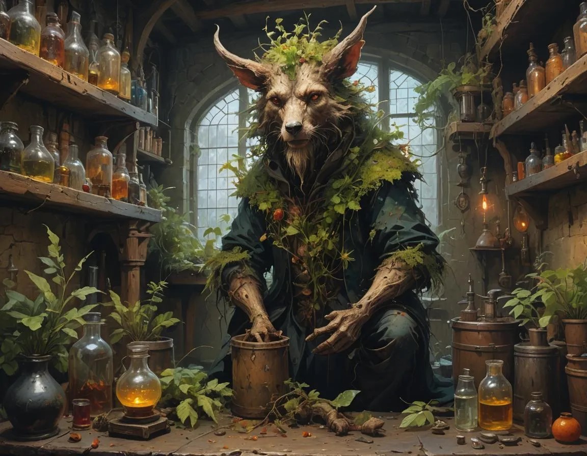 Alchemy Monster A Fantasy alchemist by FilFantAIsies on DeviantArt