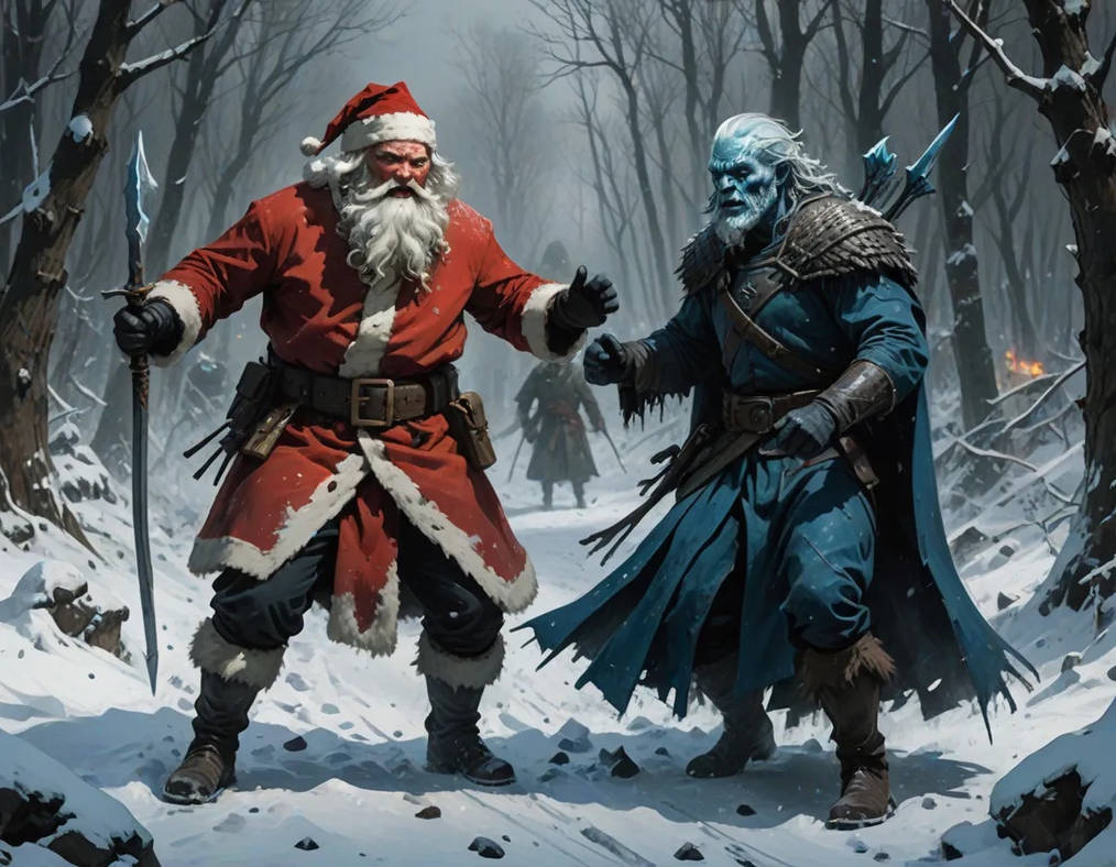 Santa Using A Walker Santa Claus versus a White Walker by FilFantAIsies on DeviantArt