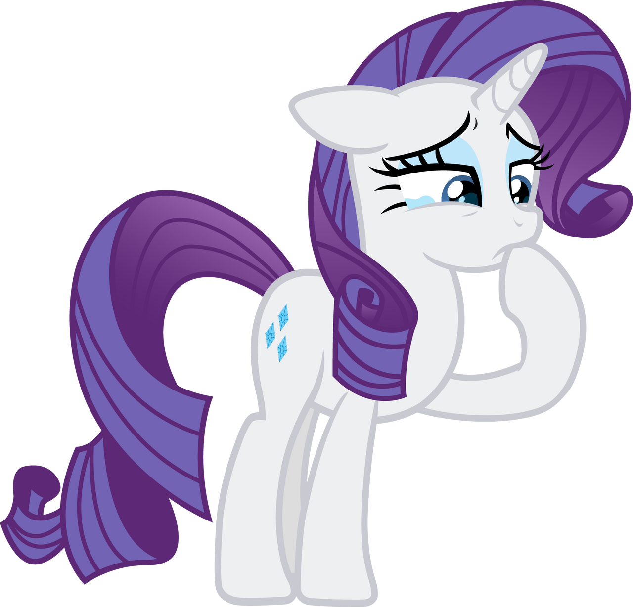 Rarity (crying vector) by davidsfire on DeviantArt