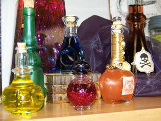 Various potion bottles