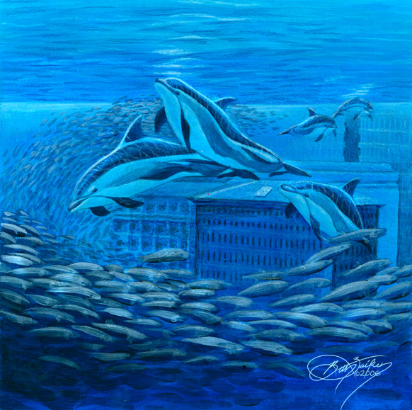 Dolphin Mural Concept by Damalia