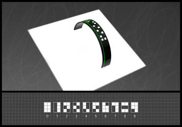 3D AlienBlack Futuristic Clock