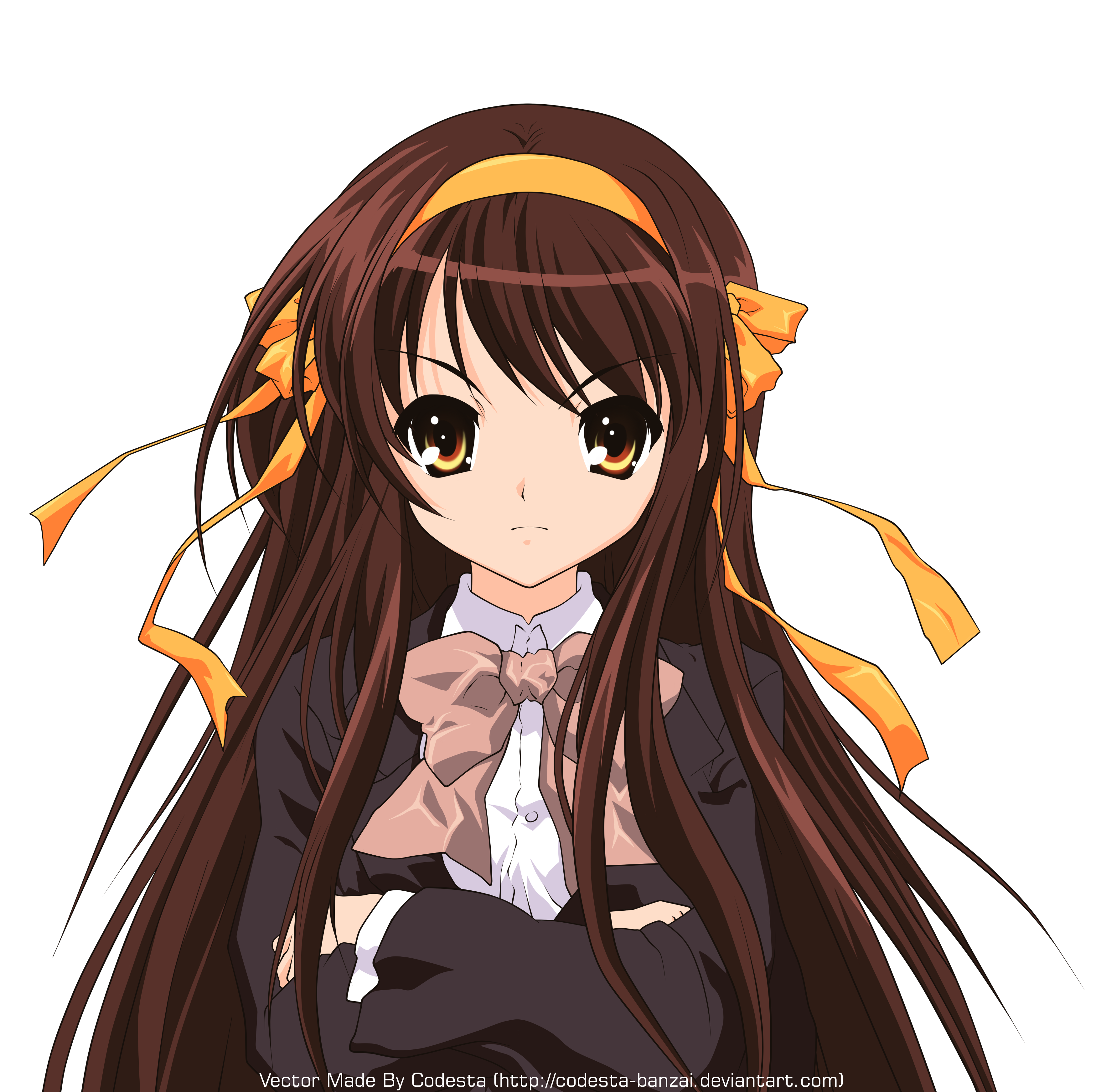 Long Haired Haruhi with Ribbon