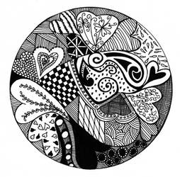 Heart Zentangle