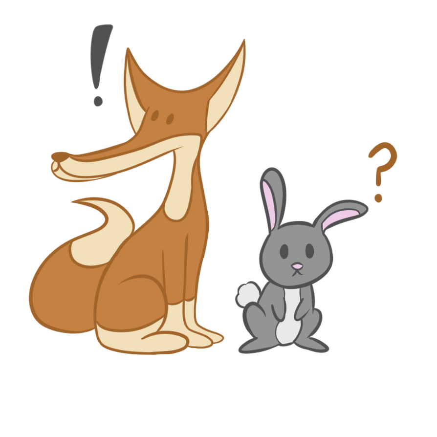 Suprised Fox And Confused Rabbit by Aikeji on DeviantArt