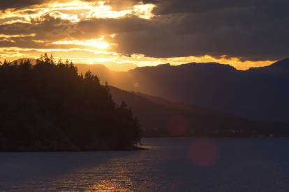 Sunset at Norsjo Lake