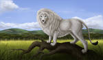 Commission: Rakeesh the White Lion by DeyVarah