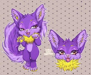 Lilith, purple kitty by tigrecotone