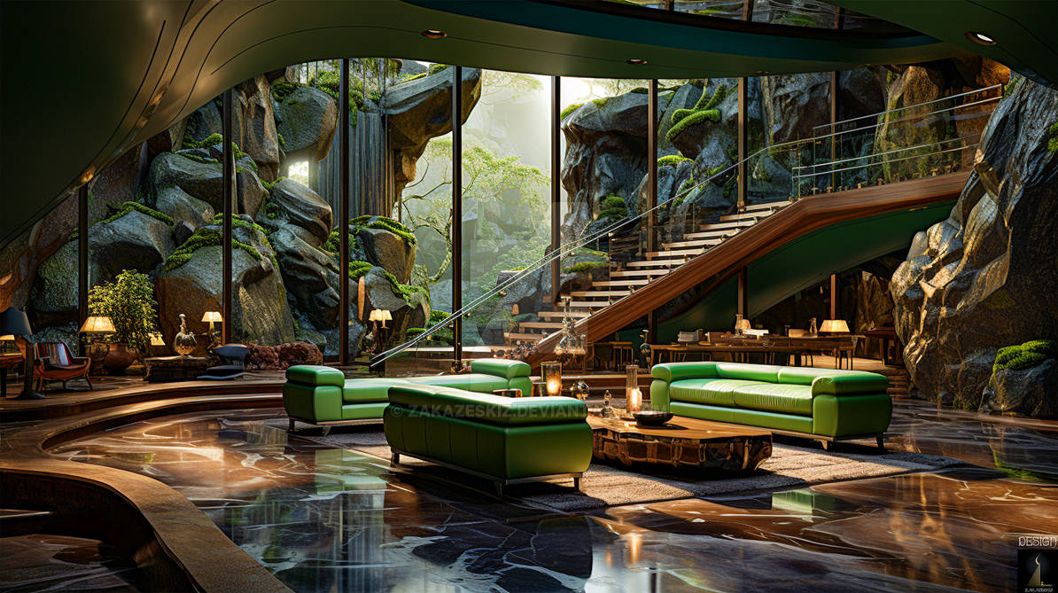 Interior Modern Rock Home1 by zakazeskiz on DeviantArt
