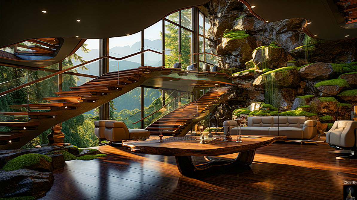 Interior Modern Rock Home2 by zakazeskiz on DeviantArt