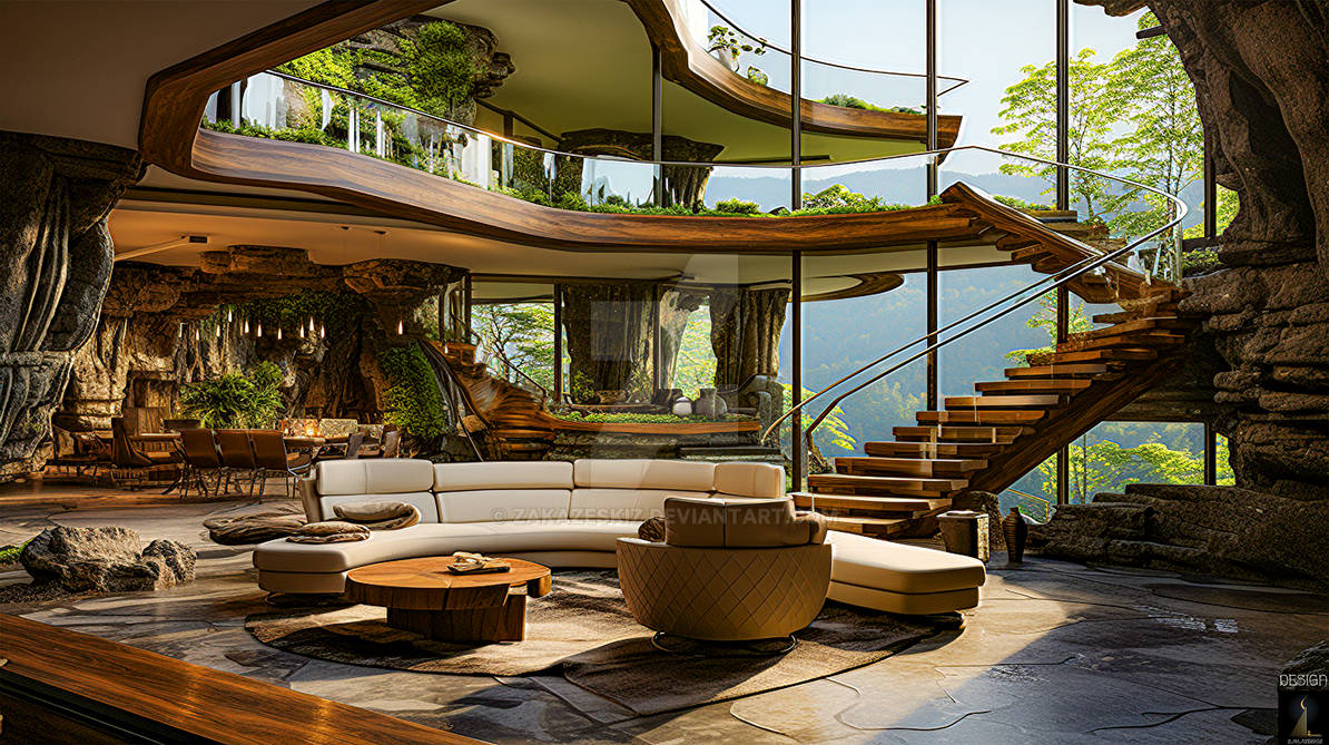 Interior Modern Rock Home3 by zakazeskiz on DeviantArt