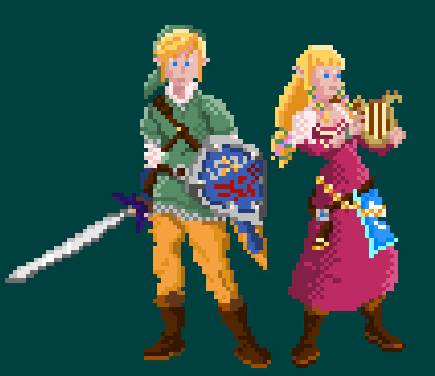 The legend of Zelda : Link / Pixel Art And Gif by Kinorthbr on DeviantArt