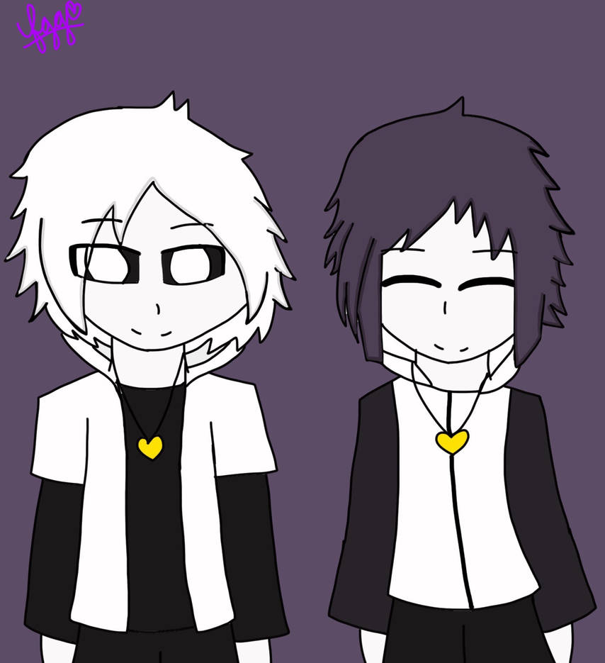 Cross Frisk Xtale Cross Chara and Cross Frisk fan art by SilverDiamondX on DeviantArt