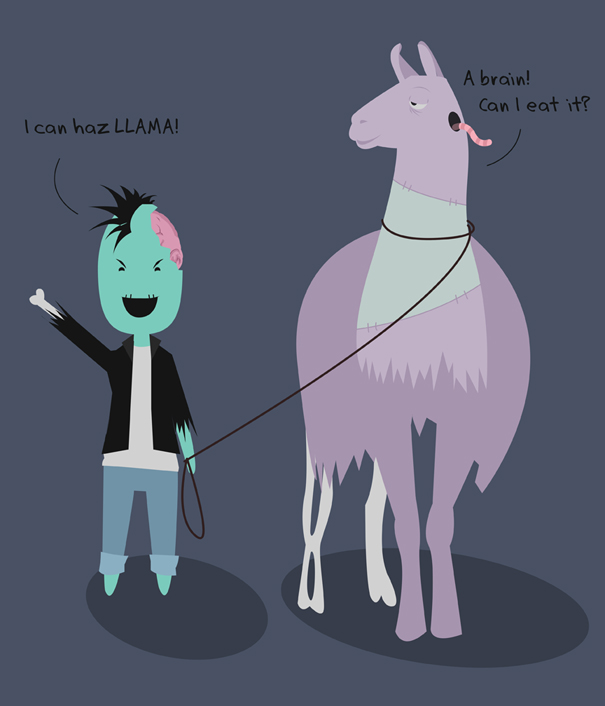 Zombies can haz Llamas