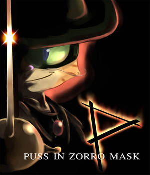 Puss in Zorro Mask