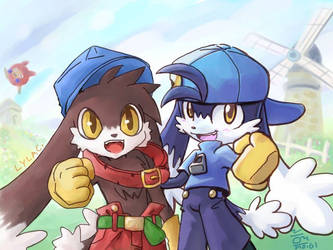 Klonoa - Red And Blue by aun61