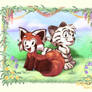 Red Panda and White Tiger