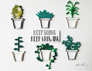 Paper Quilling Art: Keep Going Keep Growing