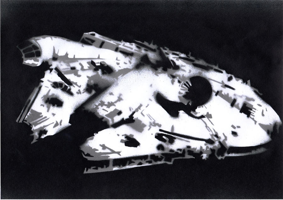 Millennium Falcon Spraypainted