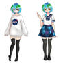 Earth-chan Outfits