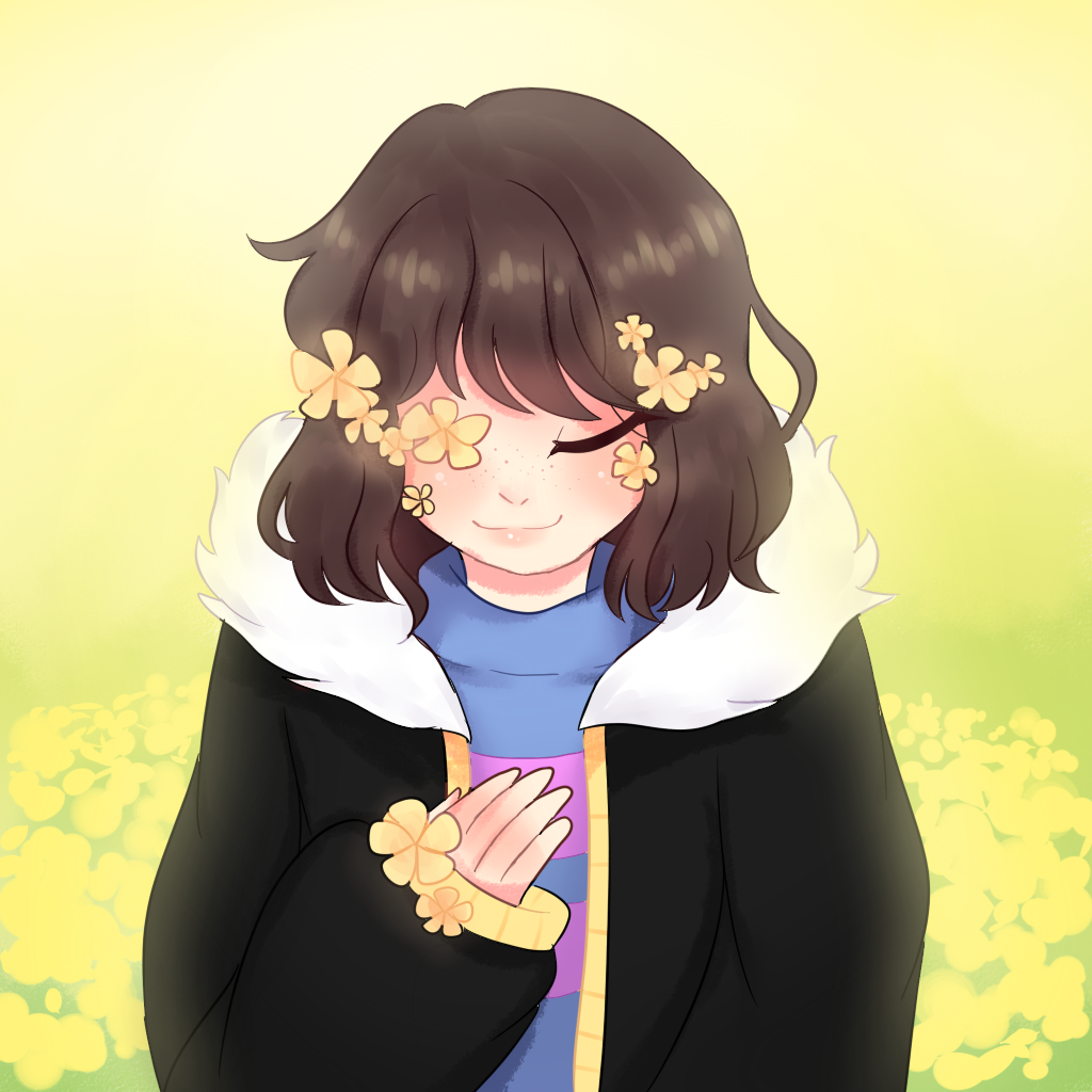 Flowerfell Frisk By Waffullz On Deviantart