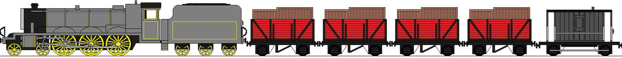 The Grey Afr Tender Engine Pulling Train Of Crates by masterpeace23 on ...