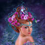 Flower queen. Stock illustration